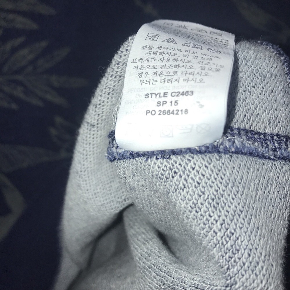 Wallace & Barnes Terry Sweatshirt Blue Floral Crew Pullover‎ Sweater Mens Small - Picture 4 of 9